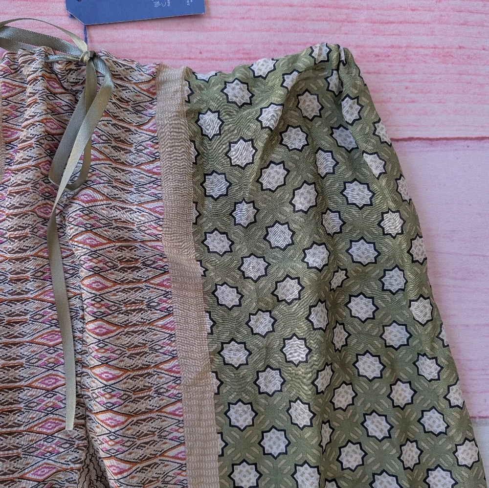 NWT One Hundred Stars Moorish Printed Cropped Lounge Pants OSFM - Picture 5 of 8